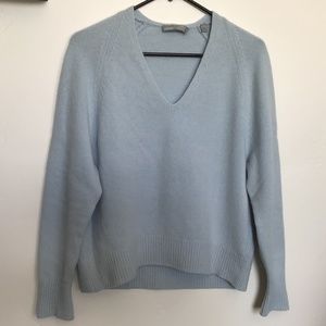 Vince Light Blue V-Neck Sweater